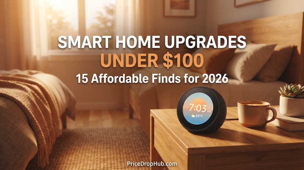 Amazon Echo Spot compact Alexa smart alarm clock for bedroom