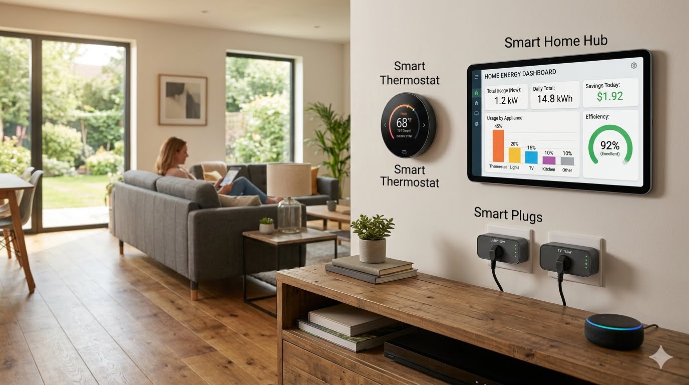 smart home energy saving devices and energy monitor