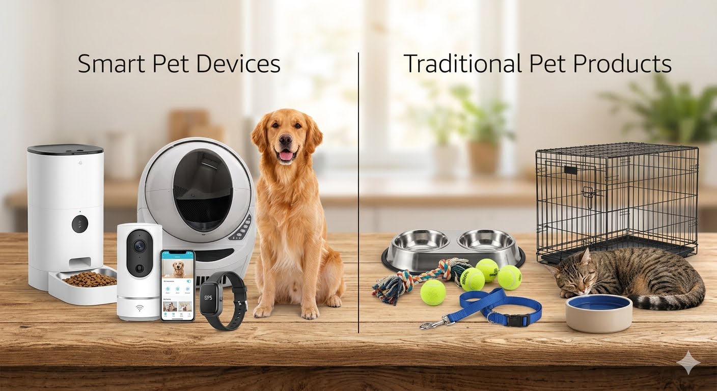Cost comparison between smart pet products and traditional pet products